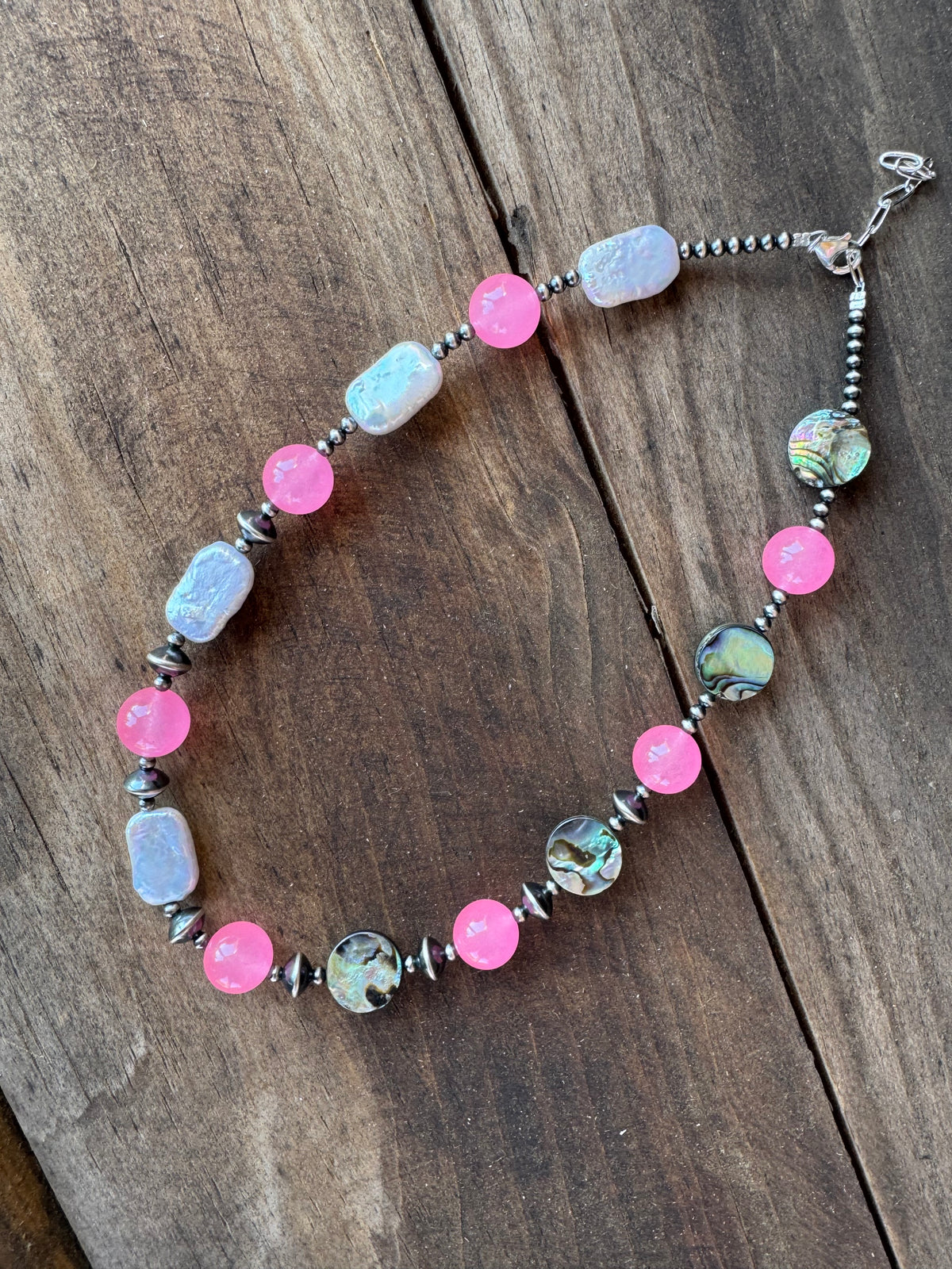 Abalone and Jade Necklace
