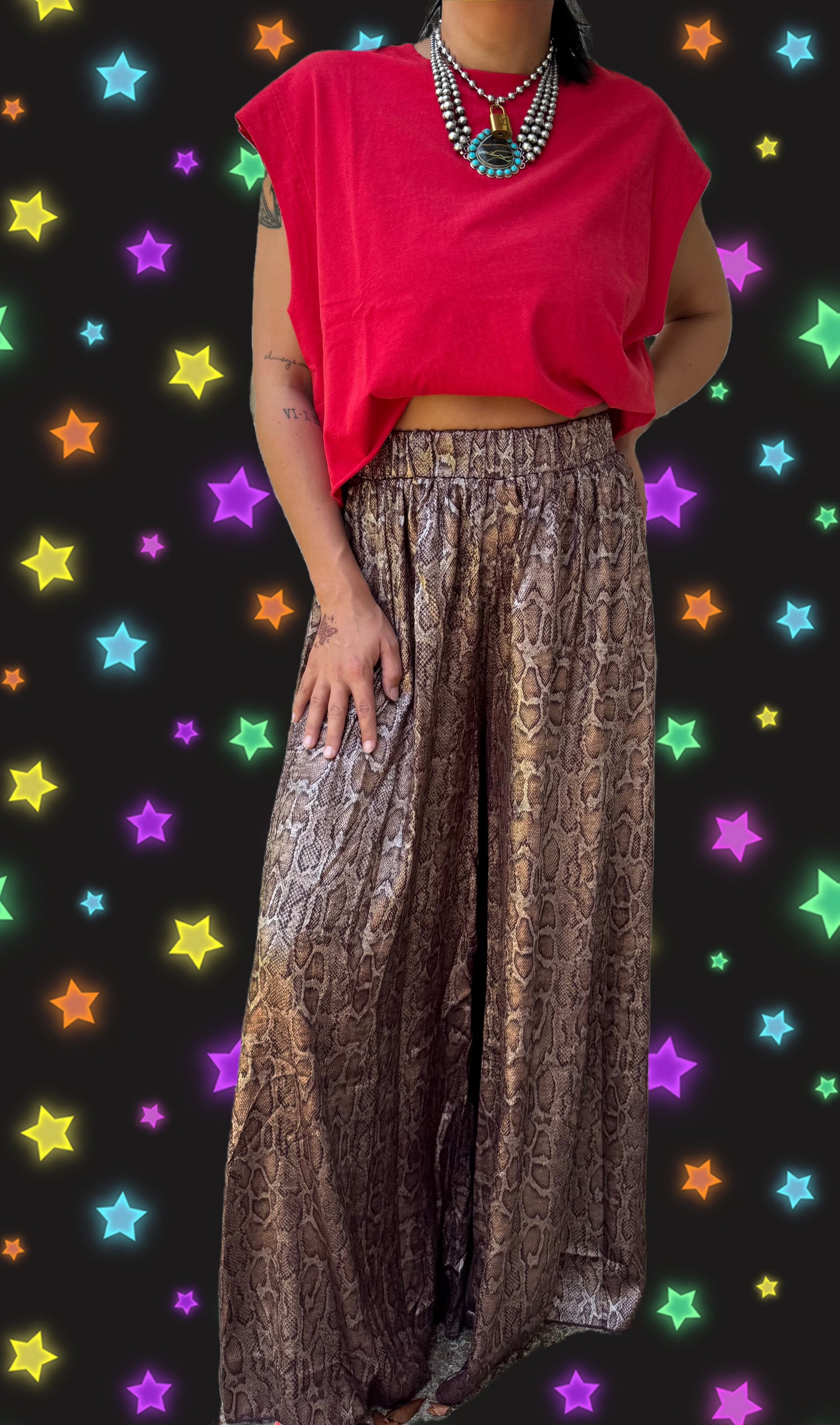 Snake Metallic Pants