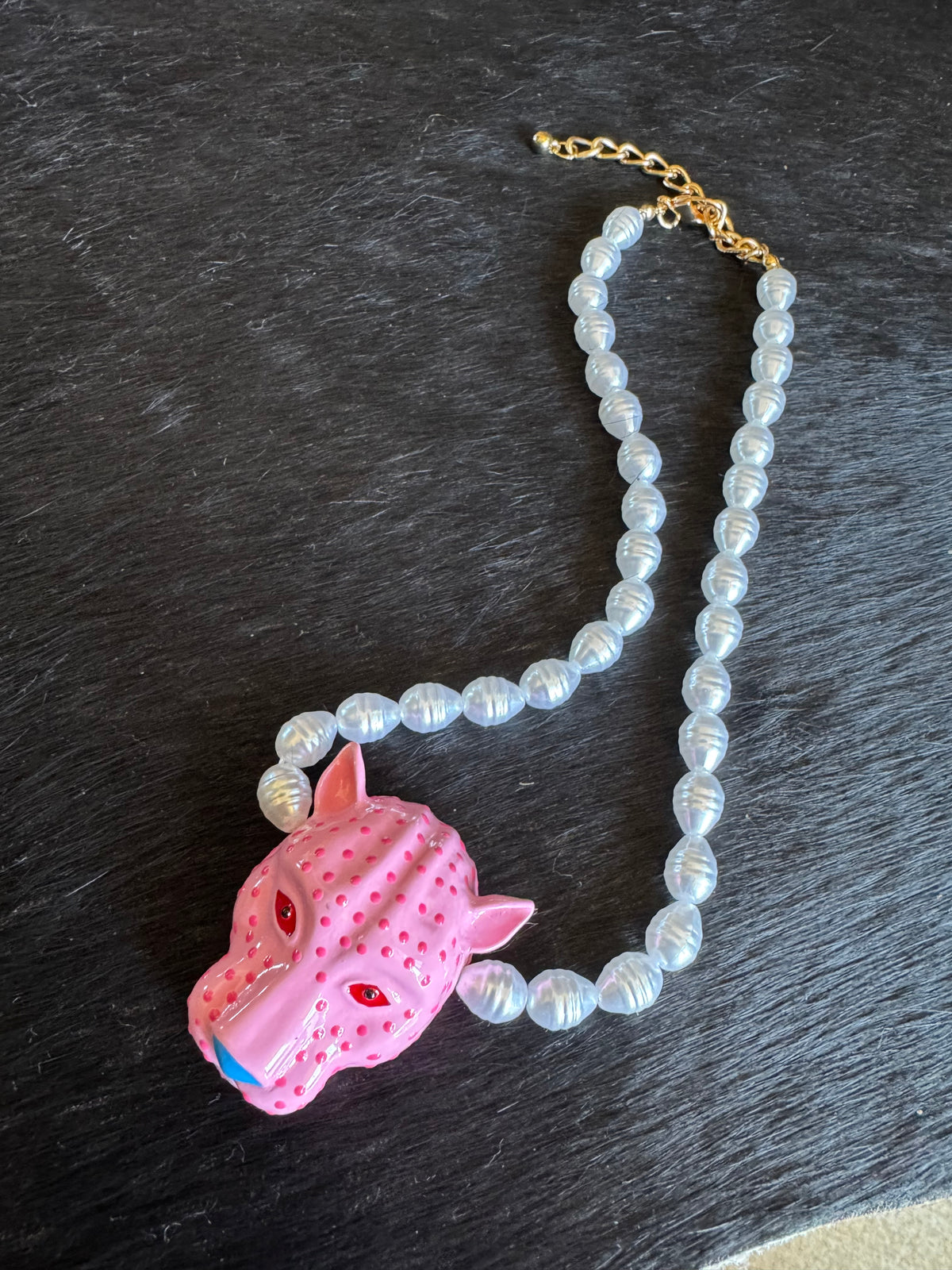 Pink Cheetah Necklace