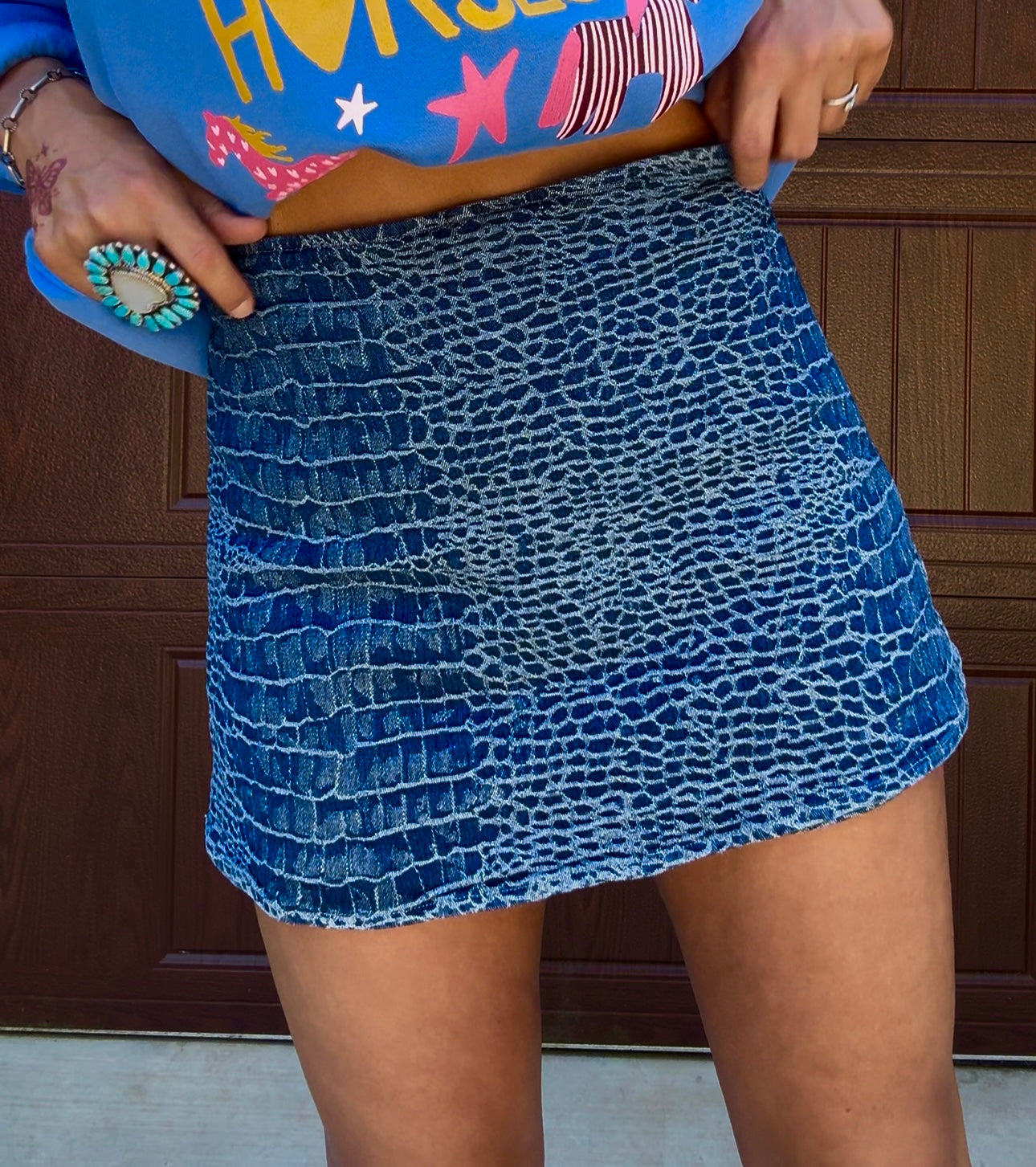 Denim Skort