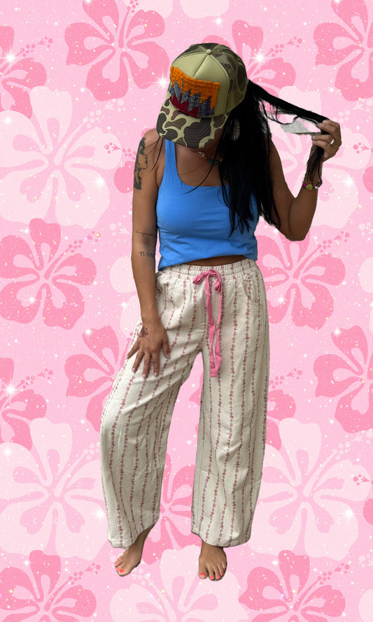 Floral Tie Pants