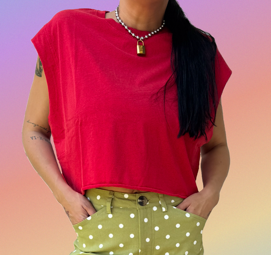Red Muscle Tee