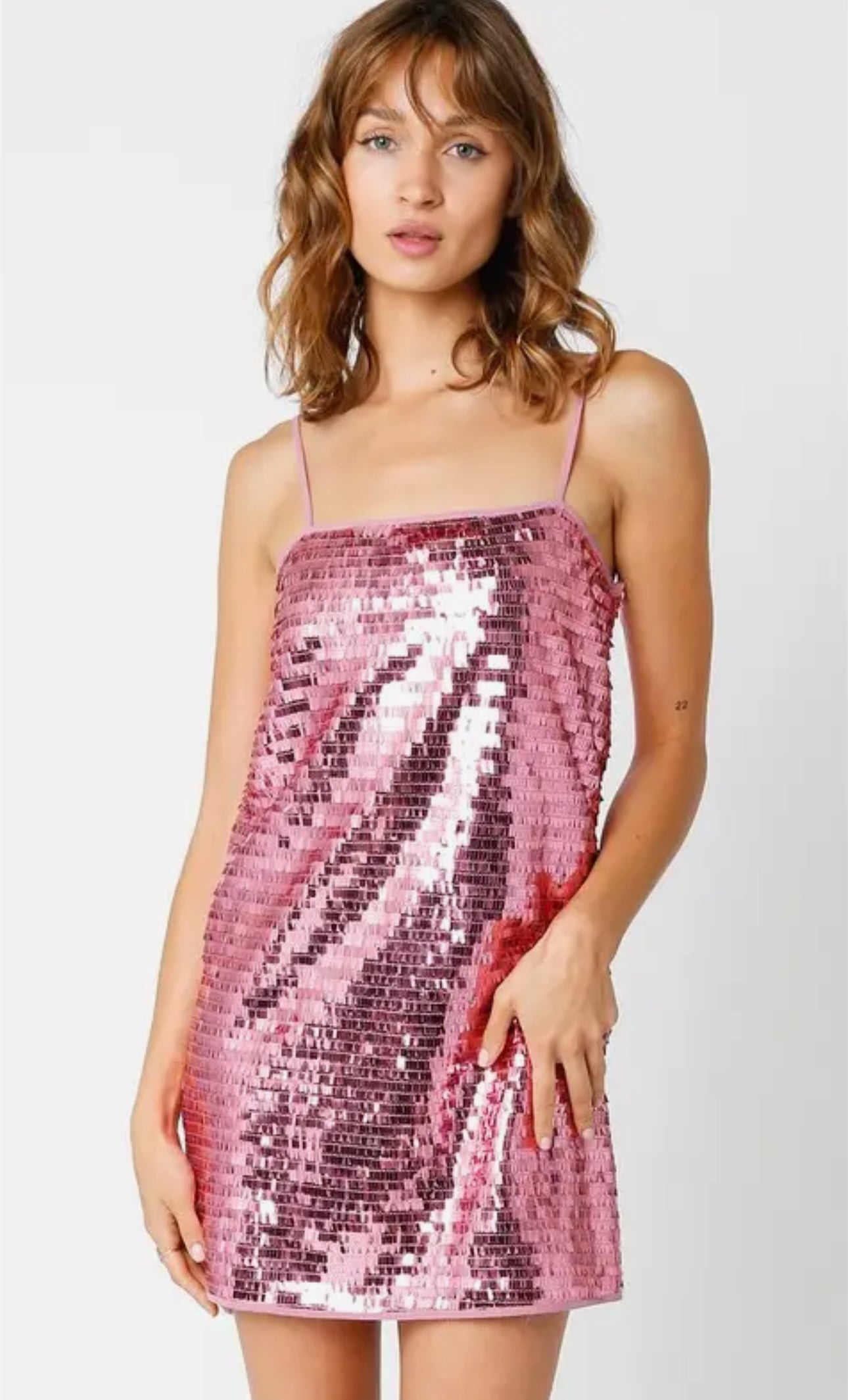 Pink sequin dress