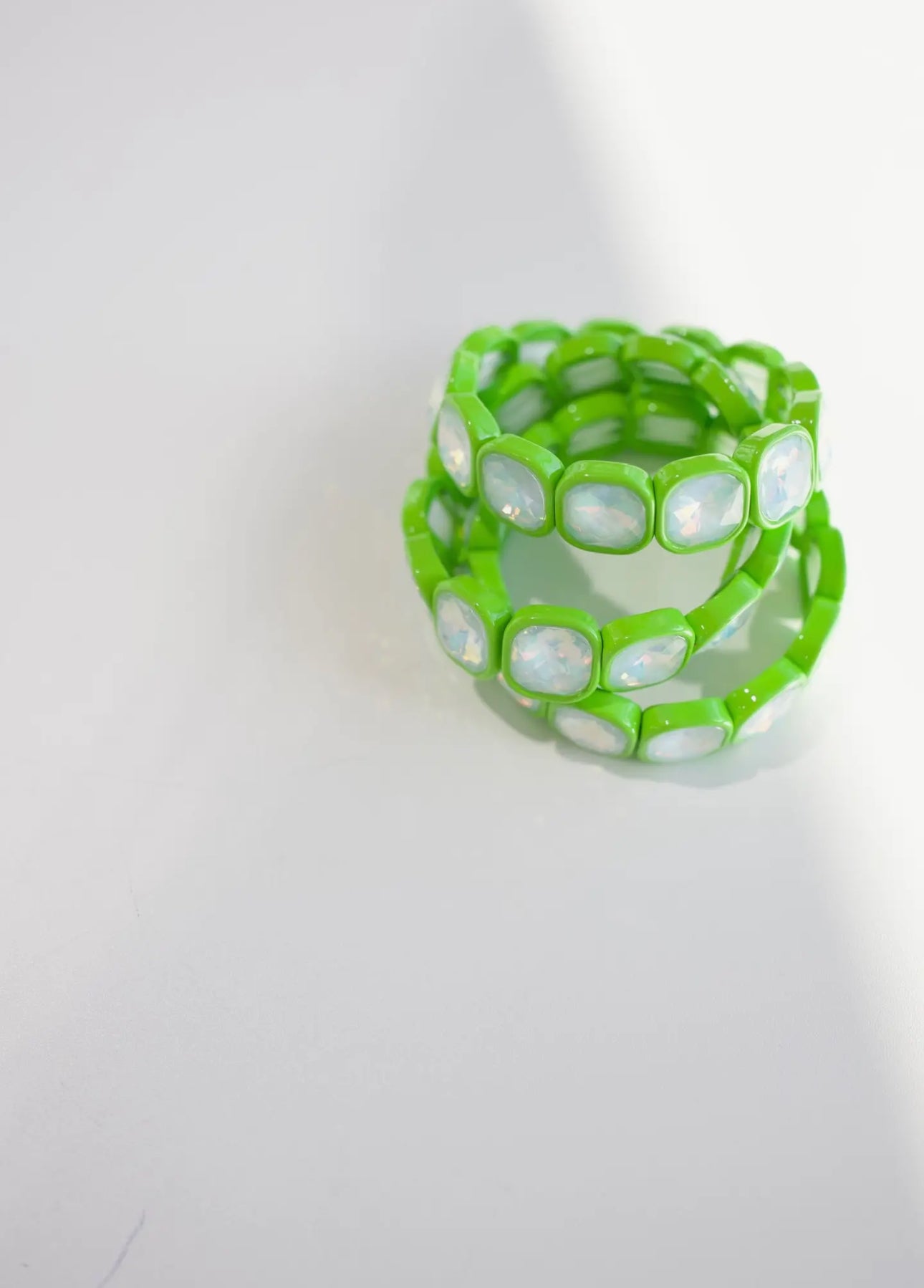 Large Green Stretch Bracelet