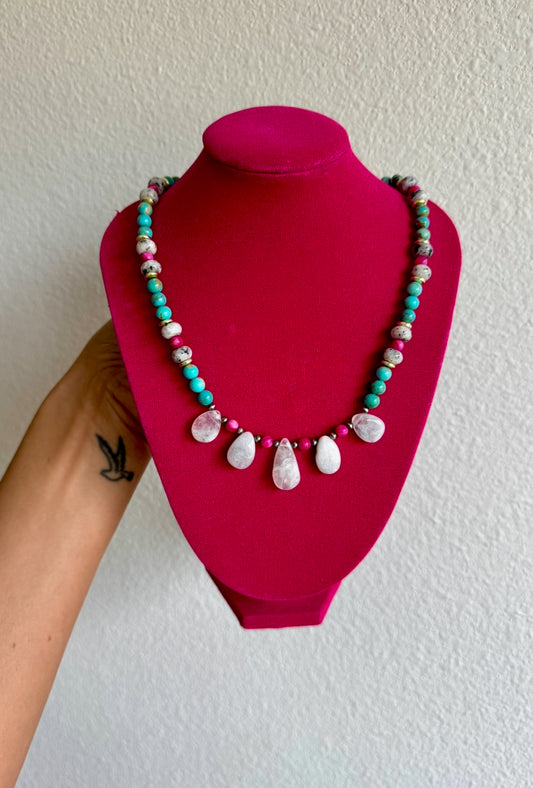 Quartz Teardrop Necklace