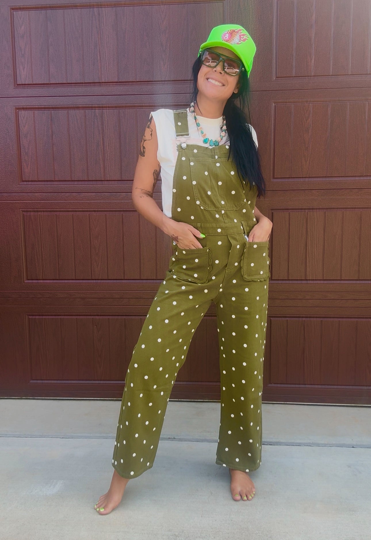 Green Olive Overalls