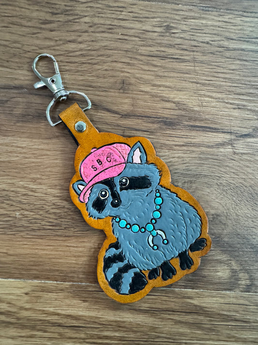 Tooled Leather SBC Keychain