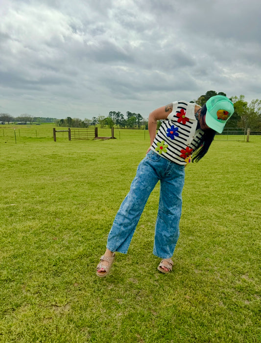 Pretty in Petals Sweater Top
