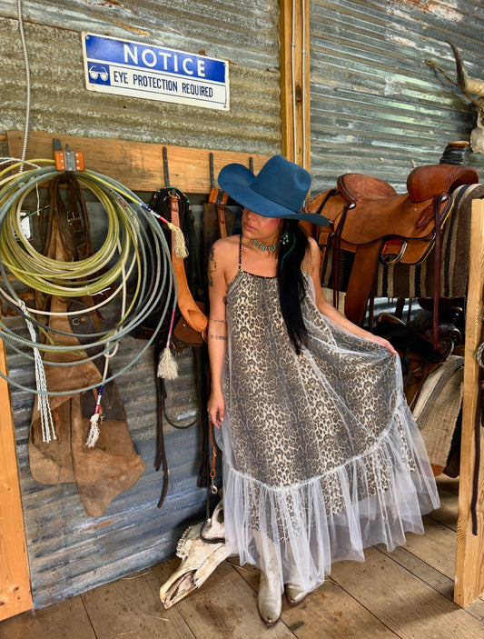 **PREORDER**Wild Intentions Leopard Tulle Dress