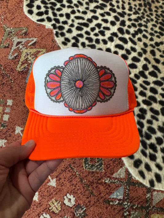 Neon Concho Trucker Hat